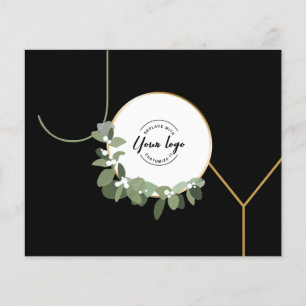 Prospectus 11,4 Cm X 14,2 Cm Budget Joy Business Logo Joyeux Vacances Noir