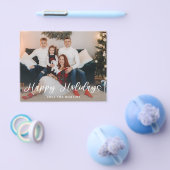 Prospectus 11,4 Cm X 14,2 Cm Budget Joyeuses Fêtes Fun Script Photo (Simple)