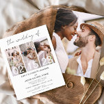 Prospectus 11,4 Cm X 14,2 Cm Budget La Photo Mariage Simple Minimaliste Blanc<br><div class="desc">Budget Le Mariage de Modern Elegant Four (4) Collage de photos et Faire-part de mariage minimaliste à grande date. Les cartes de Faire-part de mariage contiennent une typographie moderne qui sont élégantes,  simples et modernes à utiliser après que vous minimaliste simple célébration de mariage.</div>