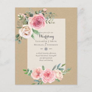 Prospectus 11,4 Cm X 14,2 Cm BUDGET LE PLUS BAS Roses Roses Roses Rose Mariage