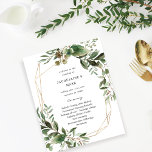 Prospectus 11,4 Cm X 14,2 Cm Budget Leaves & Eucalyptus Gold Wedding Ceremony<br><div class="desc">******* MATTE PAPER IS THIN. UPGRADE FOR A THICKER PAPER. NO ENVELOPES INCLUDED. FOR CARD STOCK, THICKER CARDS, CHECK OUT THE LINK BELOW. CARD STOCK, THICKER CARDS HAVE AN OPTION FOR ENVELOPES OR INCLUDES THEM******** No envelopes, flyer version. Save money on formal invitations with this paper invitation. Get your guests...</div>