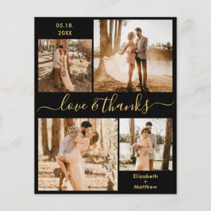 Prospectus 11,4 Cm X 14,2 Cm Budget Love et Merci Collage Mariage Merci