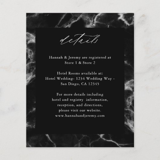 Prospectus 11,4 Cm X 14,2 Cm Budget Marbre noir 2 Détails (Devant)