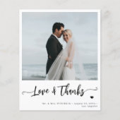 Prospectus 11,4 Cm X 14,2 Cm Budget mariage 2 photo moderne merci (Devant)