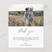 Prospectus 11,4 Cm X 14,2 Cm Budget Mariage 2 Photos Merci Cartes (Dos)