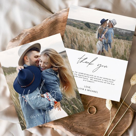 Prospectus 11,4 Cm X 14,2 Cm Budget Mariage 2 Photos Merci Cartes