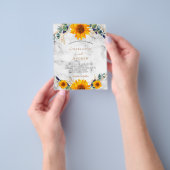 Prospectus 11,4 Cm X 14,2 Cm Budget mariage de tournesol rustique eucalyptus ma (main)