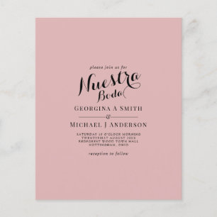 Prospectus 11,4 Cm X 14,2 Cm BUDGET Mariage espagnol Bilingue Boda Mariage Flye