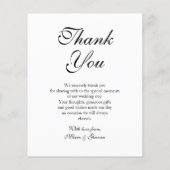 Prospectus 11,4 Cm X 14,2 Cm Budget Mariage Merci Photo Moderne Élégant (Dos)