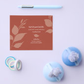 Prospectus 11,4 Cm X 14,2 Cm Budget Mariage Terracotta Enregistrer La Date (Simple)