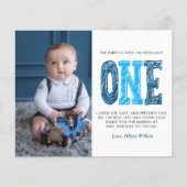 Prospectus 11,4 Cm X 14,2 Cm Budget Marine & Blue 1er anniversaire Merci (Devant)