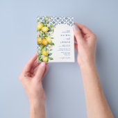 Prospectus 11,4 Cm X 14,2 Cm Budget Méditerranéen Mariage de citron Invitations (main)