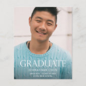 Prospectus 11,4 Cm X 14,2 Cm Budget Mod Photo Graduation Party Vertical (Devant)