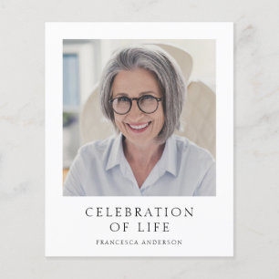 Prospectus 11,4 Cm X 14,2 Cm Budget Moderne Célébration de la vie Photo