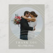 Prospectus 11,4 Cm X 14,2 Cm Budget moderne élégant mariage photo merci (Devant)