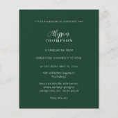 Prospectus 11,4 Cm X 14,2 Cm Budget Moderne GRAD Photo Graduation - Vert (Dos)