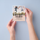 Prospectus 11,4 Cm X 14,2 Cm BUDGET Moderne PHOTO FIANÇAILLES Faire-part (main)