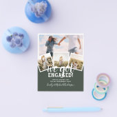 Prospectus 11,4 Cm X 14,2 Cm BUDGET Moderne PHOTO FIANÇAILLES Faire-part (Simple)