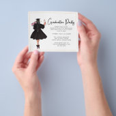 Prospectus 11,4 Cm X 14,2 Cm Budget Moderne Script Graduation Party Invitation  (main)