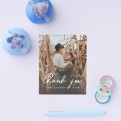 Prospectus 11,4 Cm X 14,2 Cm Budget Moderne Simple Mariage Photo Merci (Simple)