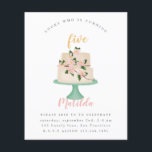 Prospectus 11,4 Cm X 14,2 Cm budget modifiable gâteau d'anniversaire invitation<br><div class="desc">gâteau d'anniversaire budgétaire. Un beau gâteau d'anniversaire peint. modifier l'âge en fonction de votre occasion</div>