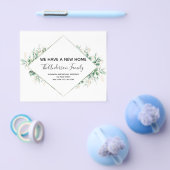 Prospectus 11,4 Cm X 14,2 Cm Budget Moving Announcement Eucalyptus Greenery (Simple)