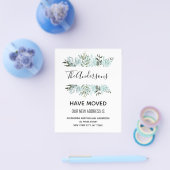 Prospectus 11,4 Cm X 14,2 Cm Budget Moving Announcement Eucalyptus Greenery (Simple)