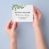 Prospectus 11,4 Cm X 14,2 Cm Budget Moving Faire-part Printemps vert (main)