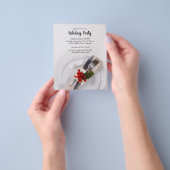 Prospectus 11,4 Cm X 14,2 Cm Budget Noël Dîner Plate vacances Invitation (main)