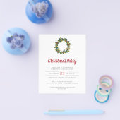 Prospectus 11,4 Cm X 14,2 Cm Budget Noël Fête Invitation Flyer (Simple)