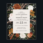 Prospectus 11,4 Cm X 14,2 Cm Budget noir blanc mariage détails invitation<br><div class="desc">Budget rustique aquarelle couleur florale invitation à mariage et carte de détails. Avec de belles rouille,  terre cuite,  rose rousse,  noir,  crème naturelle et sauge vert pampas herbe eucalyptus aquarelle détails. Cette invitation de mariage moderne est sûr de définir le style pour votre grand jour.</div>
