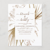 Prospectus 11,4 Cm X 14,2 Cm Budget Pampas Grass Boho Brunch & Bubbly (Devant)