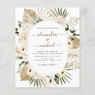 Prospectus 11,4 Cm X 14,2 Cm Budget Pampas Grass Photo Photo Boho Mariage