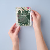 Prospectus 11,4 Cm X 14,2 Cm BUDGET Pampas Rose Floral Mariage (main)