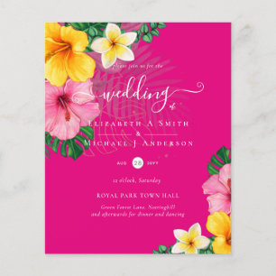Prospectus 11,4 Cm X 14,2 Cm BUDGET Paradis tropical Plage Mariage Florales