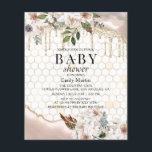 Prospectus 11,4 Cm X 14,2 Cm BUDGET Parties scintillant florale Baby shower en<br><div class="desc">BUDGET Elégant Parties scintillant florale en marbre bébé douche Invitations dispose d'une élégante couleur d'eau neutre genre floral, nid d'abeille et parties scintillant goutte à goutte avec votre Baby shower Invitation informations. Parfait pour votre maman spéciale à célébrer pour les bébés du printemps, de l'été, de l'hiver ou de l'automne...</div>
