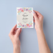 Prospectus 11,4 Cm X 14,2 Cm Budget Pastel Watercolor Flowers Wedding Invite (main)