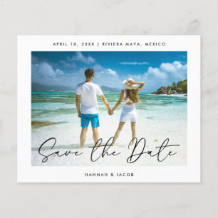 Prospectus 11,4 Cm X 14,2 Cm Budget Photo moderne Enregistrer la date