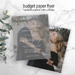 Prospectus 11,4 Cm X 14,2 Cm Budget photo overlay modern wedding invitation<br><div class="desc">Elegant simple minimal dark low budget affordable custom photo transparent overlay wedding invitation flyer template featuring a classy stylish chic trendy calligraphy script. Easy to personalize with your details and photo! The invitation is suitable for formal modern weddings. PLEASE READ THIS BEFORE PURCHASING! This is a budget affordable wedding card...</div>