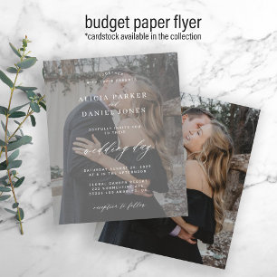Prospectus 11,4 Cm X 14,2 Cm Budget photo overlay modern wedding invitation
