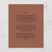 Prospectus 11,4 Cm X 14,2 Cm BUDGET Photo Overlay Terracotta Mariage Invitation (Dos)