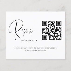 Prospectus 11,4 Cm X 14,2 Cm Budget Photo QR Code RSVP Site Mariage