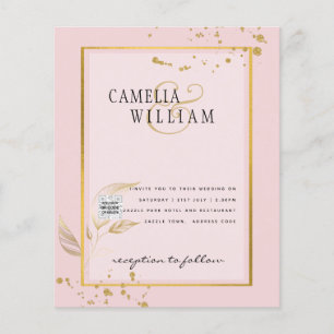 Prospectus 11,4 Cm X 14,2 Cm BUDGET Photo Wedding Invitation Save the Date