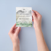 Prospectus 11,4 Cm X 14,2 Cm Budget Pine Arbres hiver Mariage Invitation (main)