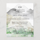 Prospectus 11,4 Cm X 14,2 Cm Budget Pine Arbres hiver Mariage Invitation (Devant)