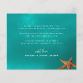 Prospectus 11,4 Cm X 14,2 Cm Budget plage mariage personnalisé photo merci (Dos)