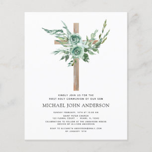 Prospectus 11,4 Cm X 14,2 Cm Budget Première Communion Sainte Verdure Eucalyptu