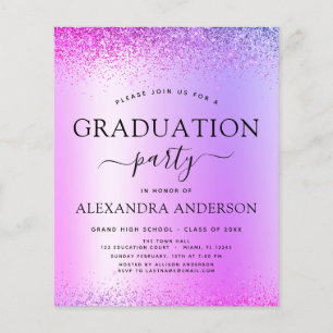Prospectus 11,4 Cm X 14,2 Cm Budget Purple 2023 Parties scintillant de la Parti