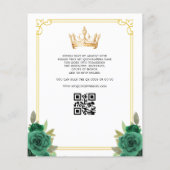 Prospectus 11,4 Cm X 14,2 Cm Budget QR Code Quinceanera Emerald Green (Dos)