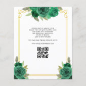 Prospectus 11,4 Cm X 14,2 Cm Budget QR Code Quinceanera Emerald Green (Dos)
